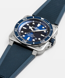 BR-03 Diver Blue Steel BR03ADBLUSTSRB