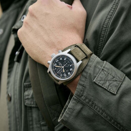Khaki Field Auto Chrono H71706830