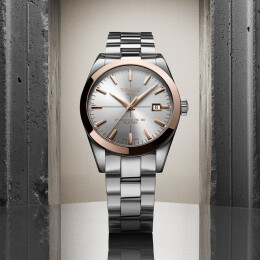 Gentleman Powermatic 80 Silicium Solid 18K Gold bezel T9274074103100