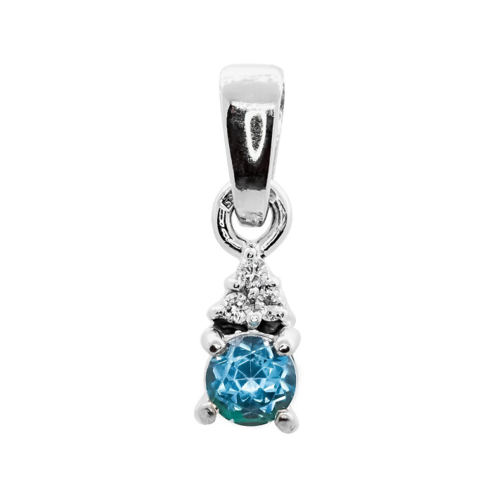 Zlatý přívěsek s topazem a diamanty 21ZP2402689B