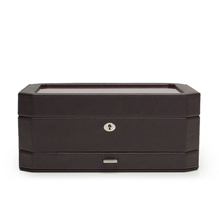 Windsor 10 Piece Watch Box With Drawer hnědá a oranžová 458606