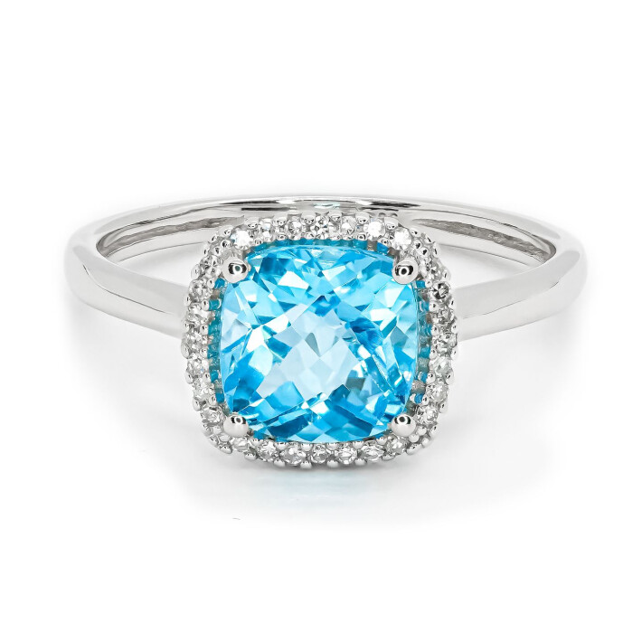 Zlatý prsten s topazem a diamanty KR05105311414