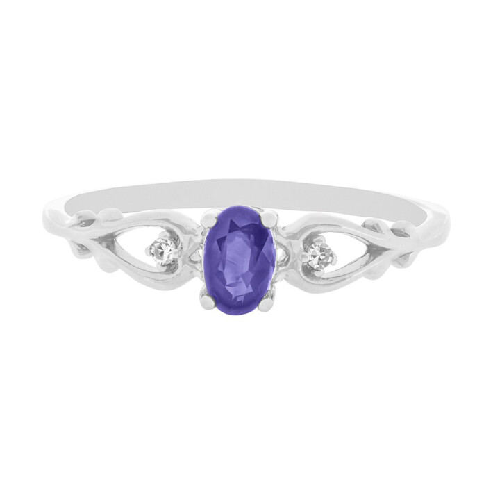 Zlatý prsten se safírem a diamanty KR0586137914
