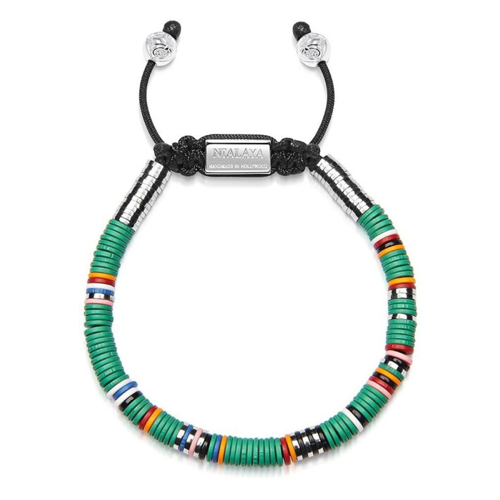 Náramek Tulum Collection - Green Disc Beads Nialaya  MCRS012L
