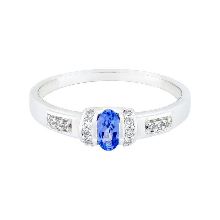 Zlatý prsten s diamanty a tanzanitem R1603TNZ