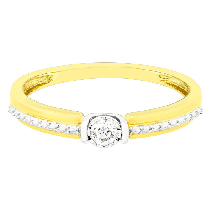 Zásnubní prsten ze zlata s diamantem R5950