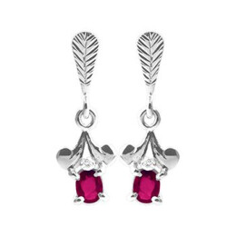 Zlaté náušnice s rubíny a diamanty Altman Diamond 13ZP2100045B