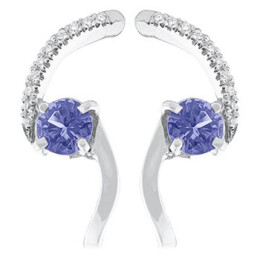 Zlaté náušnice s akvamaríny a diamanty Altman Diamond 13ZP2100076