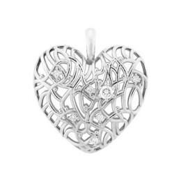 Zlatý přívěsek ve tvaru srdce s diamanty 13ZP2200762A
