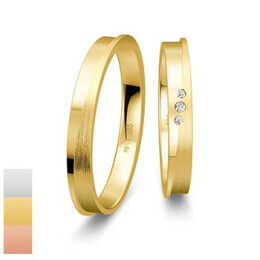 Snubní prsteny Basic Light II ze žlutého zlata s diamanty nebo zirkony 4804232-4804231
