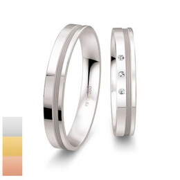 Snubní prsteny Basic Light z bílého zlata s diamanty nebo zirkony 4805626-4805625