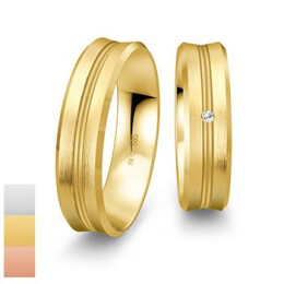 Snubní prsteny SmartLine ze žlutého zlata s diamantem nebo zirkonem 4807022-4807021