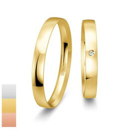 Snubní prsteny Profilringe Light ze žlutého zlata s diamantem nebo zirkonem 4814415-4804415