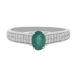 Zlatý prsten se smaragdem a diamanty FR10562EM