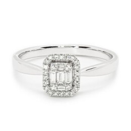 Prsten z bílého zlata s diamanty JR15183W11
