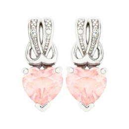 Zlaté náušnice s diamanty a růženínem Altman Diamond KE058737415