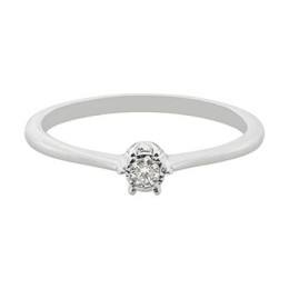 Zásnubní prsten z bílého zlata s diamantem KR121301