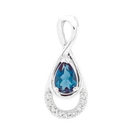 Přívěsek s diamanty a topazem Altman Diamond PP360728LBTW