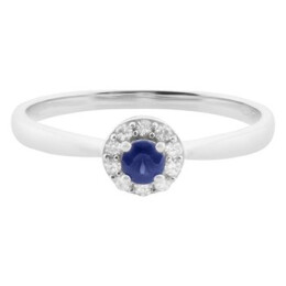 Zlatý prsten se safírem diamanty R1037108BSW